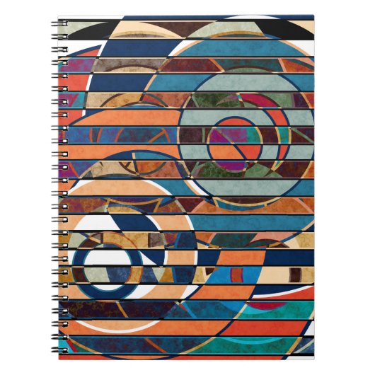 Abstracte moderne, minimale kunstlandschapsgeometr notitieboek (Voorkant)