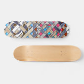 Abstracte moderne, minimale kunstlandschapsgeometr persoonlijk skateboard (Horizontaal)