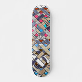 Abstracte moderne, minimale kunstlandschapsgeometr persoonlijk skateboard (Voorkant)