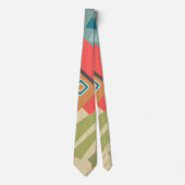 Abstracte moderne, minimale kunstlandschapsgeometr stropdas (Voorkant)