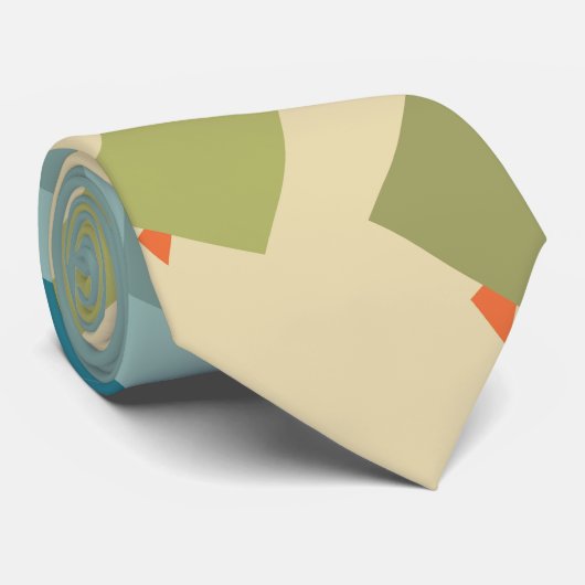 Abstracte moderne, minimale kunstlandschapsgeometr stropdas (Opgerold)