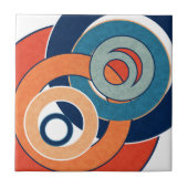 Abstracte moderne, minimale kunstlandschapsgeometr tegeltje (Voorkant)