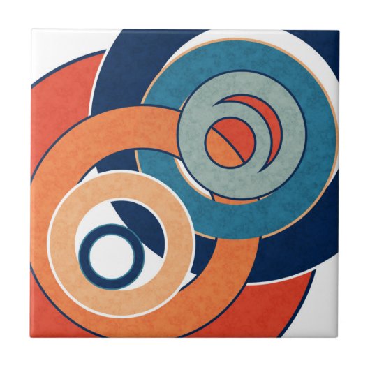 Abstracte moderne, minimale kunstlandschapsgeometr tegeltje (Voorkant)