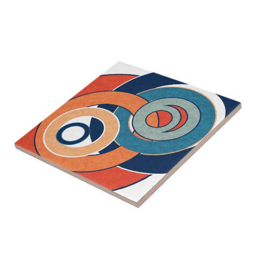 Abstracte moderne, minimale kunstlandschapsgeometr tegeltje (Zijkant)