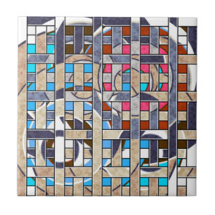 Abstracte moderne, minimale kunstlandschapsgeometr tegeltje