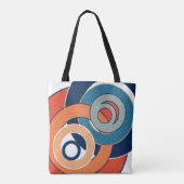 Abstracte moderne, minimale kunstlandschapsgeometr tote bag (Achterkant)