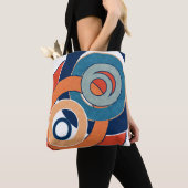 Abstracte moderne, minimale kunstlandschapsgeometr tote bag (Dichtbij)