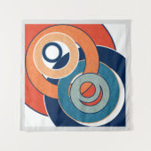 Abstracte moderne, minimale kunstlandschapsgeometr wandkleed (Voorkant (horizontaal))