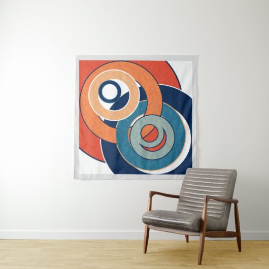 Abstracte moderne, minimale kunstlandschapsgeometr wandkleed (In Situ (horizontaal))