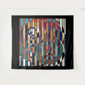 Abstracte moderne, minimale kunstlandschapsgeometr wandkleed (Voorkant (horizontaal))