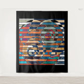 Abstracte moderne, minimale kunstlandschapsgeometr wandkleed (Voorkant)