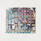 Abstracte moderne, minimale kunstlandschapsgeometr wandkleed (Voorkant (horizontaal))