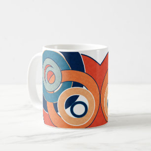 Abstracte moderne minimalistische kunst landschap koffiemok