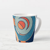 Abstracte moderne minimalistische kunst landschap latte mok (Rechterhoek)