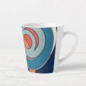 Abstracte moderne minimalistische kunst landschap latte mok (Rechts)