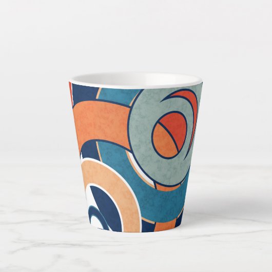 Abstracte moderne minimalistische kunst landschap latte mok (Voorkant)