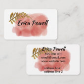 abstracte moderne , minimalistische waterverf terr visitekaartje (Voorkant / Achterkant)