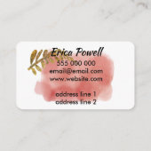 abstracte moderne , minimalistische waterverf terr visitekaartje (Achterkant)