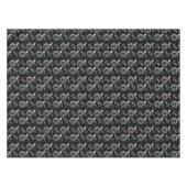 Abstracte moderne monochrome appelbladeren zwart g tafelkleed (Voorkant (Horizontaal))