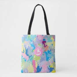 Abstracte moderne monogram rendy Canvas tas