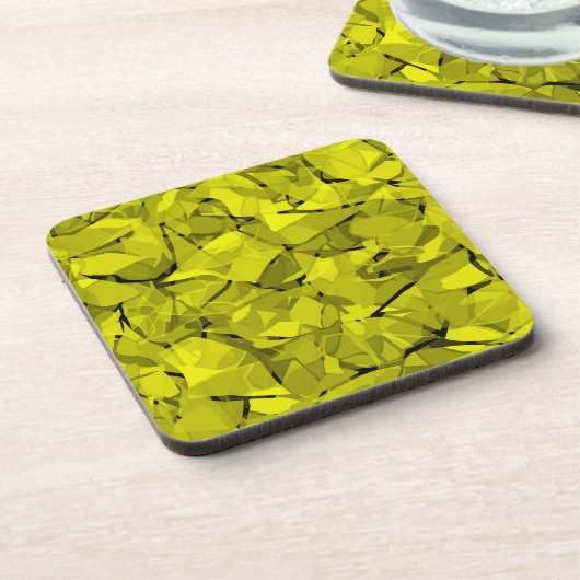 Abstracte moderne mozaïekkristallijne vormgeving bier onderzetter (Linkerzijde)