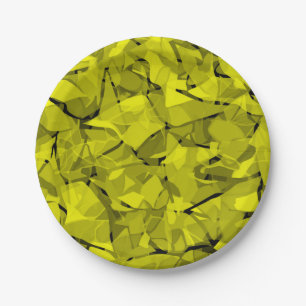 Abstracte moderne mozaïekkristallijne vormgeving papieren bordje