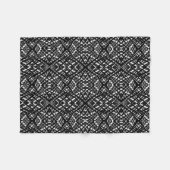Abstracte moderne, naadloze witte sierzwarte ar fleece deken (Voorkant (Horizontaal))