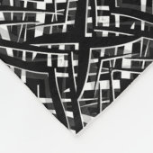 Abstracte moderne, naadloze witte sierzwarte ar fleece deken (Hoek)