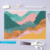 Abstracte, moderne, opgesplitste golven tissuepapier (Craft)