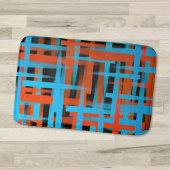 Abstracte moderne Oranje blauwe penseelstreken Badmat