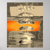 Abstracte moderne Oranje Poster afdrukken (Voorkant)
