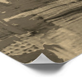 Abstracte moderne Oranje Poster afdrukken (Hoek)