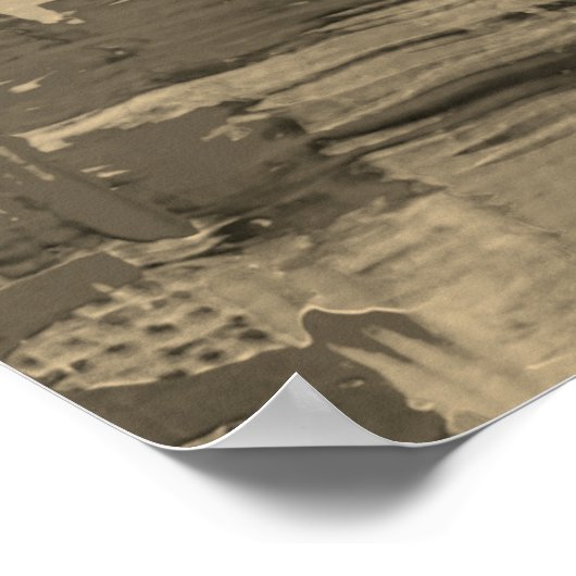 Abstracte moderne Oranje Poster afdrukken (Hoek)