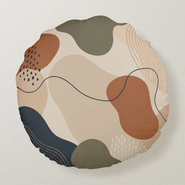 Abstracte moderne organische vormen kussen cadeau  (Achterkant)
