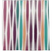 Abstracte Moderne Paarse marsala Blauwgroen pensee Douchegordijn (Voorkant)