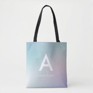 Abstracte moderne pastelregenbooggradiënt tote bag