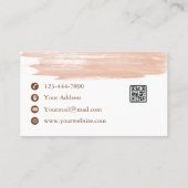 Abstracte Moderne pekelpenselen Boutique Visitekaartje (Achterkant)