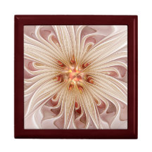 Abstracte moderne perzik pastel bloem fractal kuns