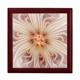 Abstracte moderne perzik pastel bloem fractal kuns cadeaudoosje
