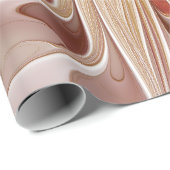 Abstracte moderne perzik pastel bloem fractal kuns cadeaupapier (Rol Hoek)