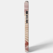 Abstracte moderne perzik pastel bloem fractal kuns Case-Mate iPhone case (Achterkant / Links)