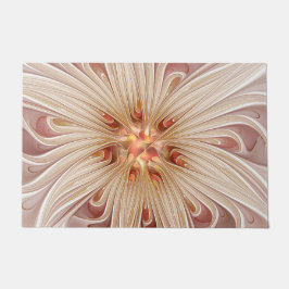 Abstracte moderne perzik pastel bloem fractal kuns deurmat