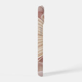 Abstracte moderne perzik pastel bloem fractal kuns iPhone 15 case (Rechterkant)