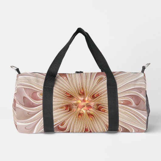 Abstracte moderne perzik pastel bloem fractal kuns plunjezak (Voorkant)