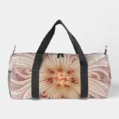 Abstracte moderne perzik pastel bloem fractal kuns plunjezak (Achterkant)