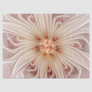 Abstracte moderne perzik pastel bloem fractal kuns tissuepapier