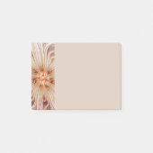Abstracte moderne perzik pastel bloem fractale kun post-it® notes (Voorkant)