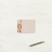 Abstracte moderne perzik pastel bloem fractale kun post-it® notes (Op bureau)