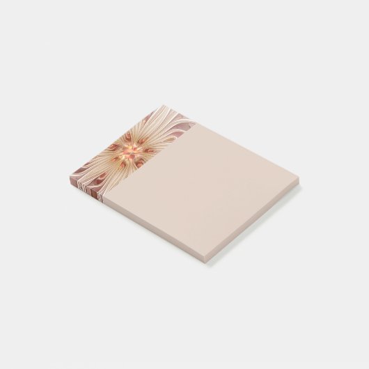 Abstracte moderne perzik pastel bloem fractale kun post-it® notes (Schuin)