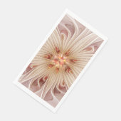 Abstracte moderne perzik pastel bloem fractale kun servet (Hoek)